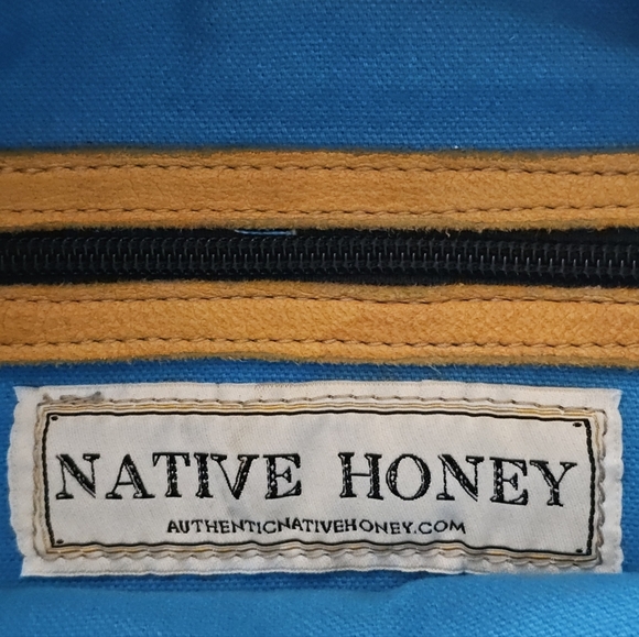Native Honey Recycled Rag Rug Shoulder Bag Bohemian Festival Market School Indie - Picture 5 of 9